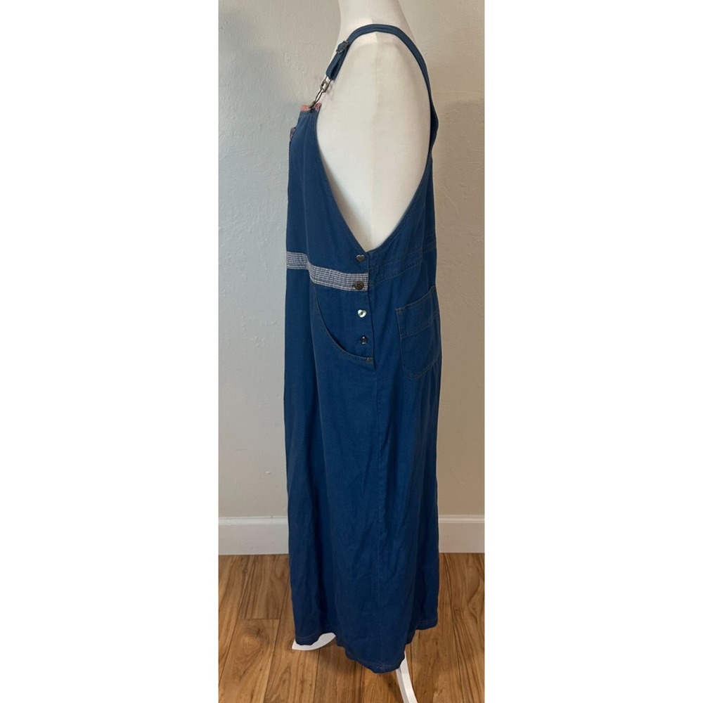 Vintage Koret City Overall Dress Size 12 Maxi 4th of July USA Watermelon Teacher - Picture 8 of 14
